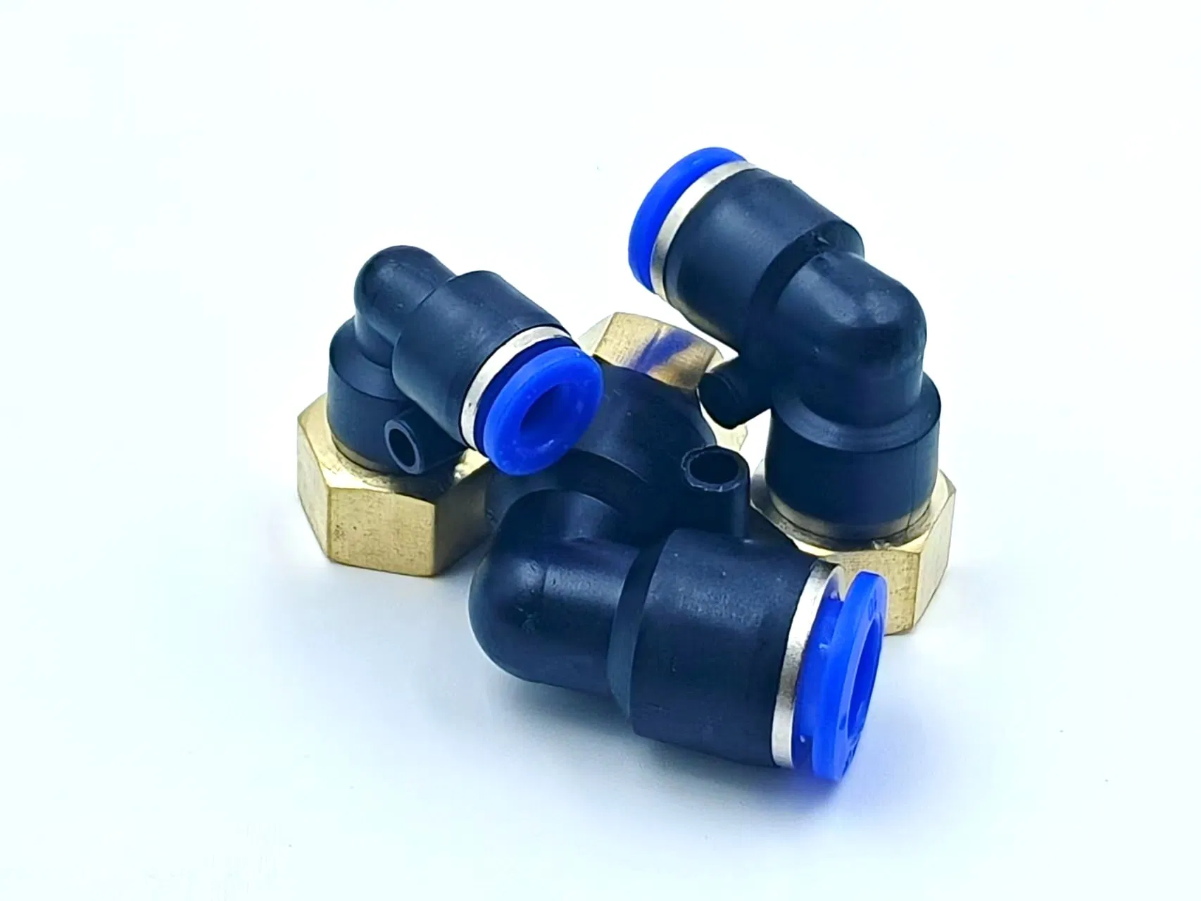 Blue Copper Pneumatic Air Hose Quick Connector