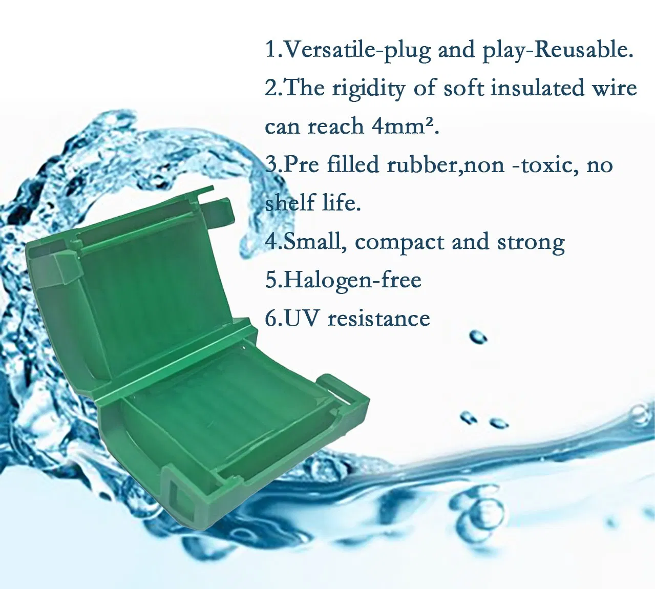 IP68 Waterproof Mini Insulated Shell Mini Junction Gel Box with Glue