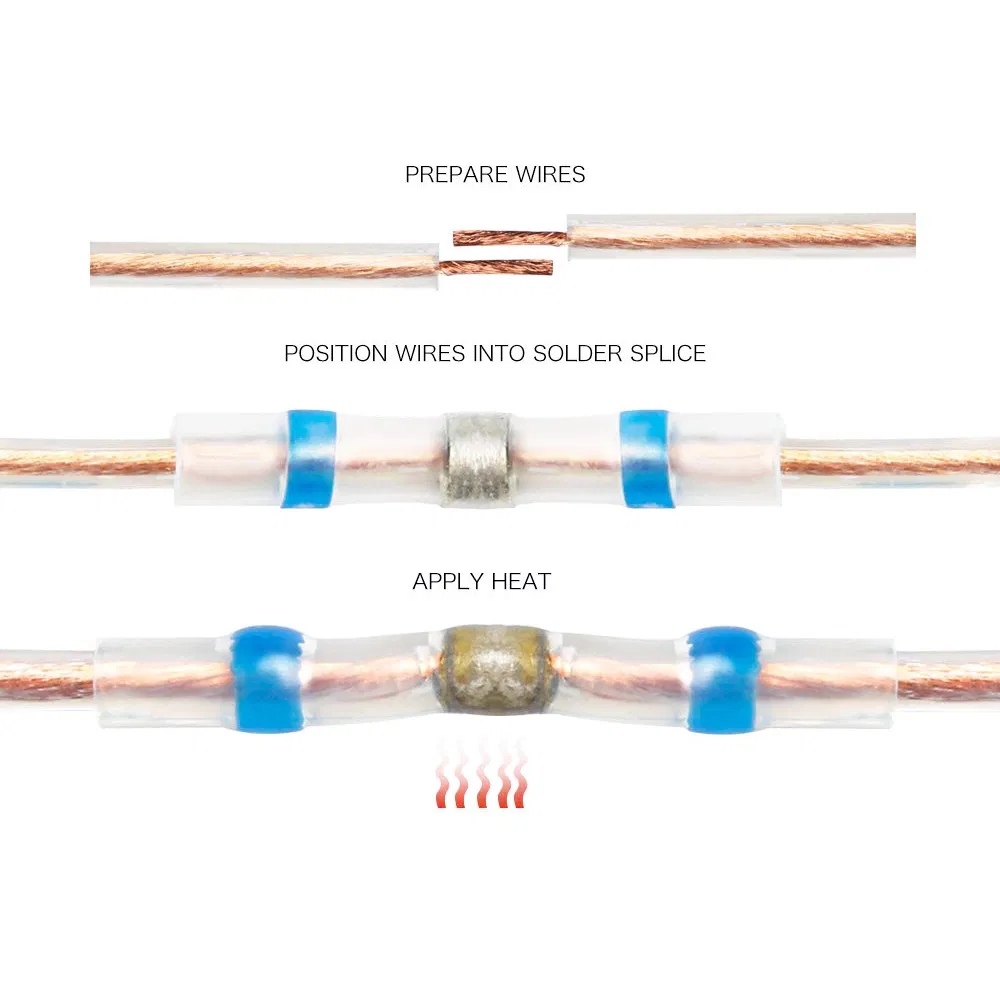 Vibration Resistant Heat Shrink Wire Terminal with Custom Markings